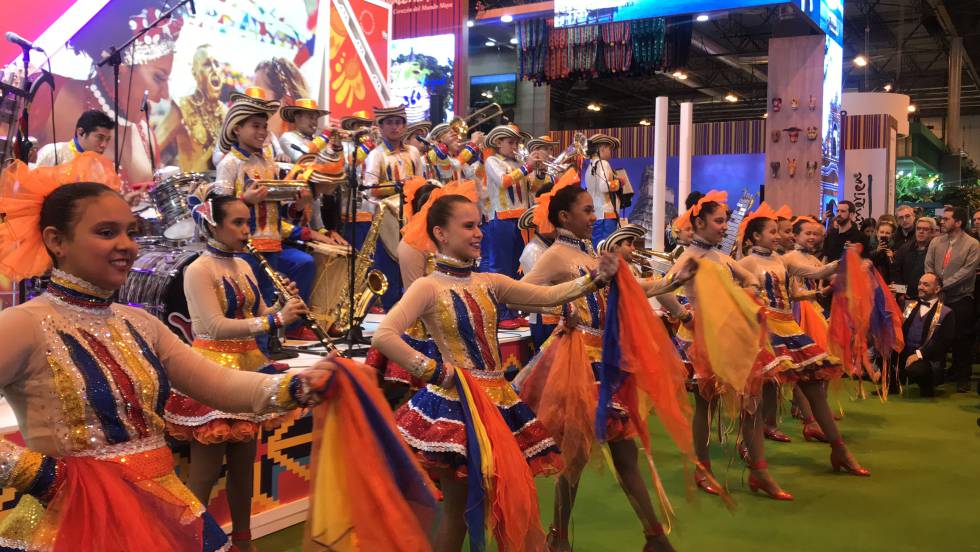 La banda de Baranoa, en su reciente visita a Madrid con motivo de Fitur 2019.