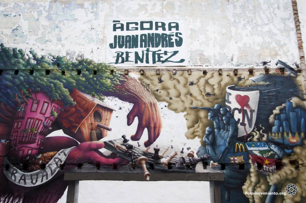 Un jardín en homenaje al activista que murió en una detención de los mossos