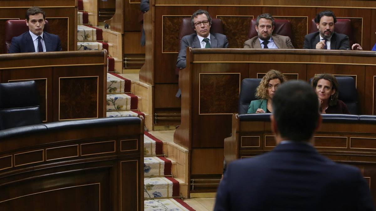 Sánchez y Rivera, en la sesión de control.