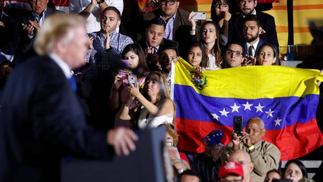 Trump, durante su discurso en Miami.