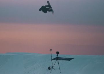 Exhibición de saltos en el atardecer de Sierra Nevada