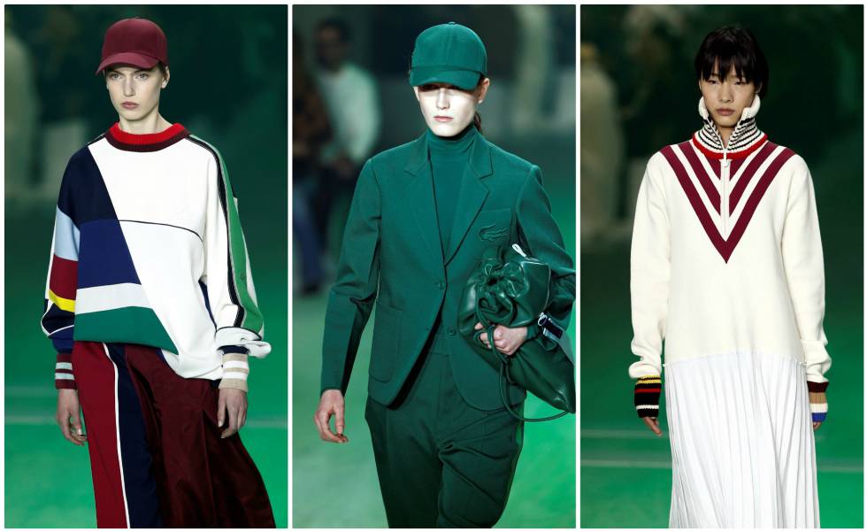 Colección femenina OtoñoIniverno 20192020 de Lacoste durante la Semana de la Moda de París, este martes, en Francia.