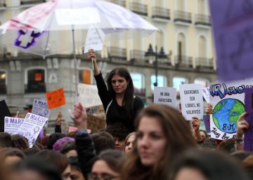 Concentración del pasado 8 de marzo, Día Internacional de la Mujer, en la puerta del Sol de Madrid.