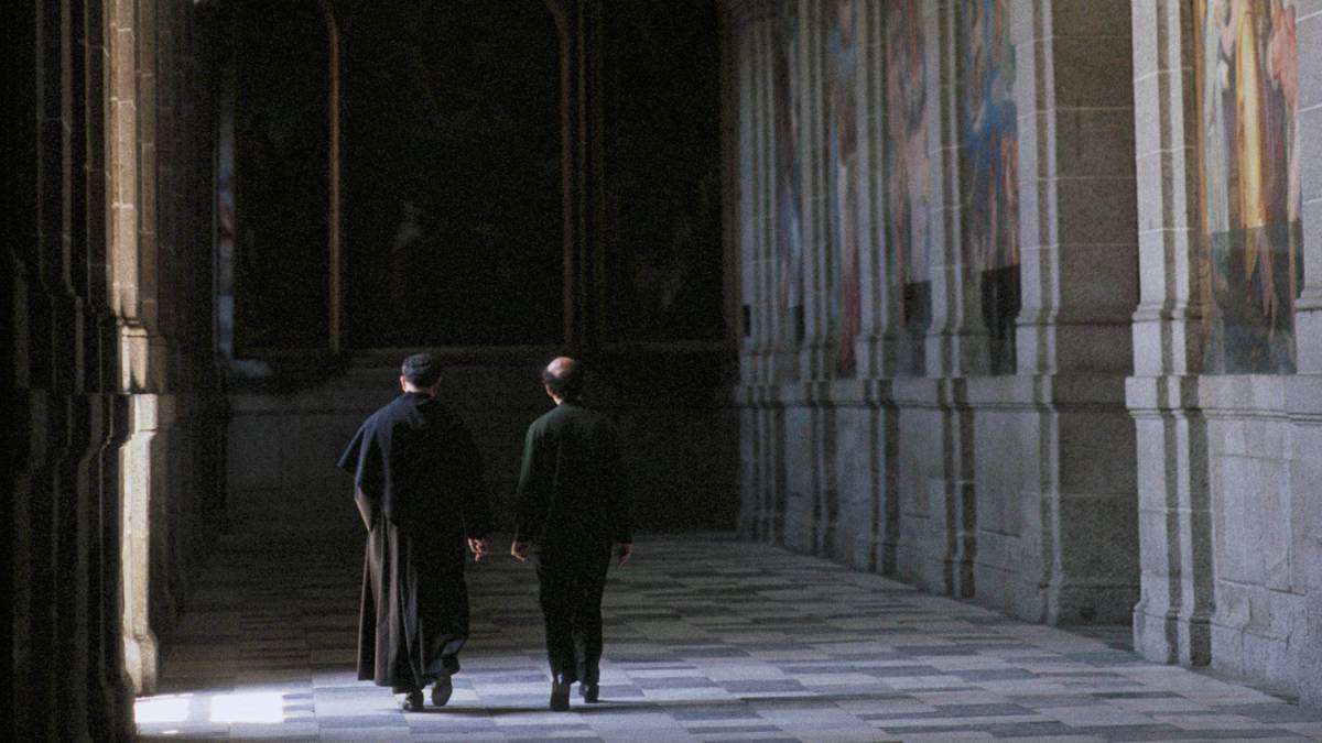 Dos monjes agustinos, en El Escorial.