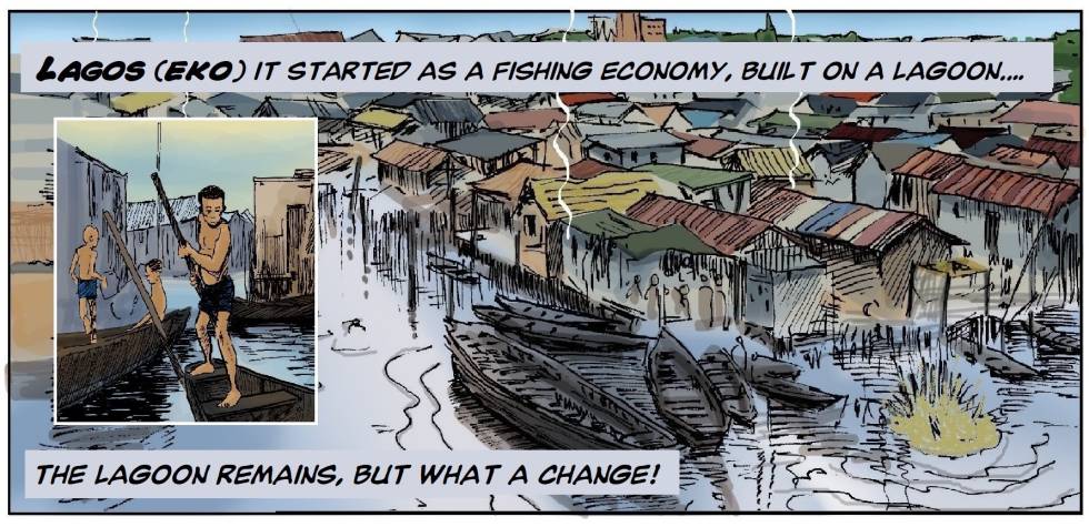 El cómic que explica la megaciudad africana de Lagos