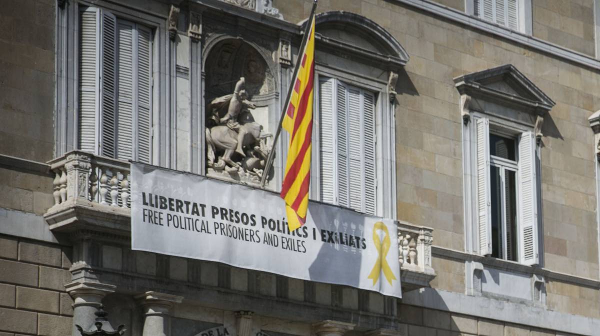 La sede de la Generalitat en Barcelona, este lunes.