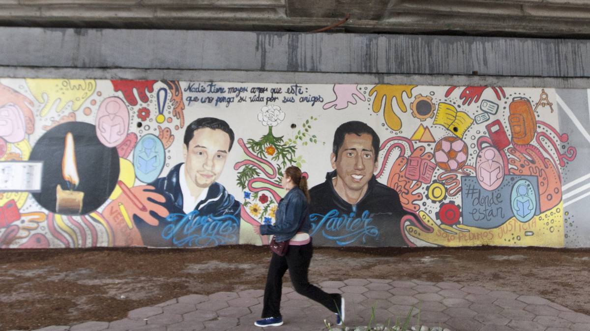 Mural por los estudiantes de Monterrey.