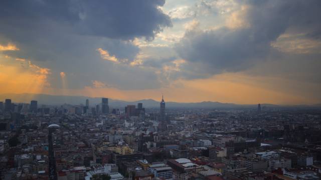 La capital mexicana vista desde el aire.