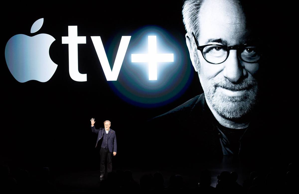 El director Steven Spielberg, durante el evento de presentación de Apple de este lunes.
