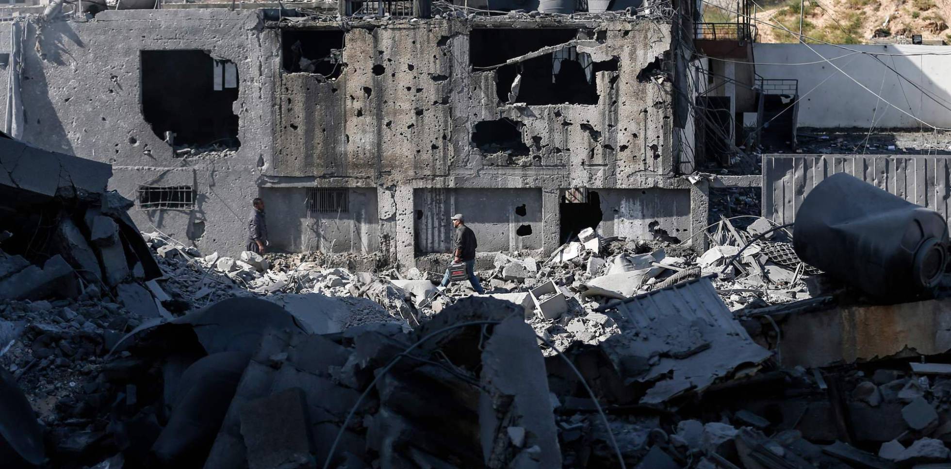 Bombardeo en la Franja de Gaza, este martes.