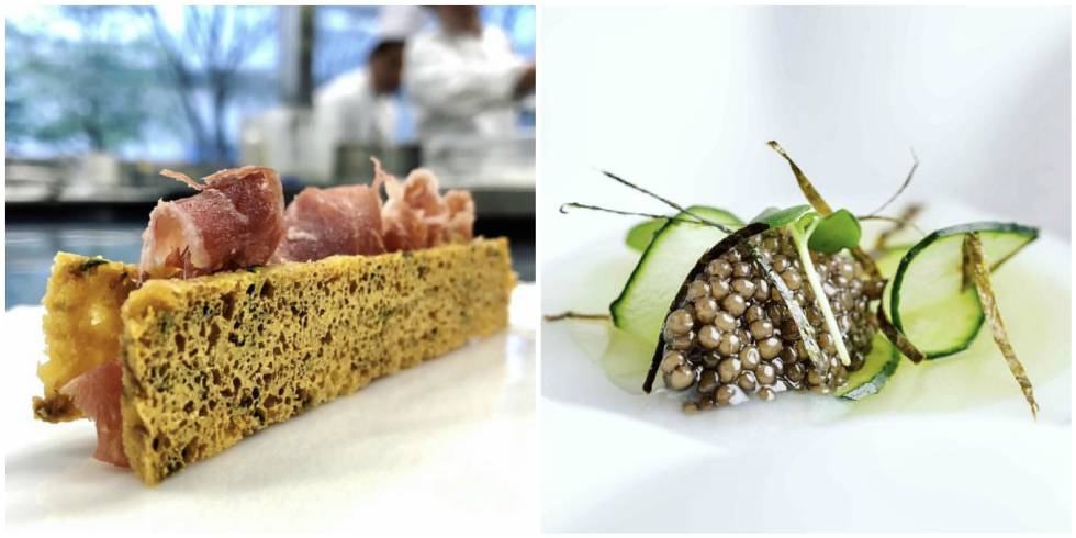Dos platos del menú Sant Pau-Tokio-Barcelona.rn