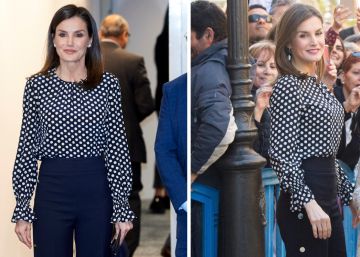 Letizia, con la blusa del rifirrafe de Palma un año después: ¿casualidad o no?