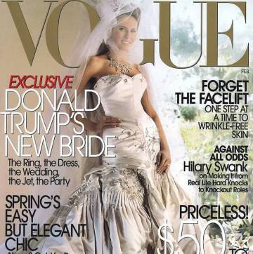 Melania Trump en la portada de 'Vogue' en 2005.