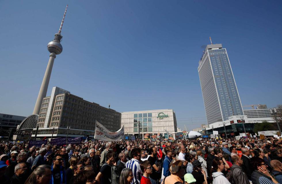 Manifestación en Berlín contra la subida del precio de los alquileres.