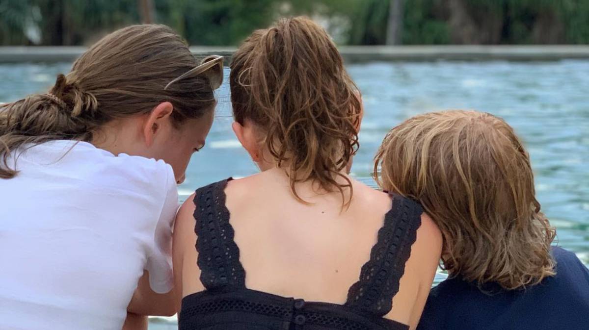 Tres de los hijos del matrimonio Povlsen.
