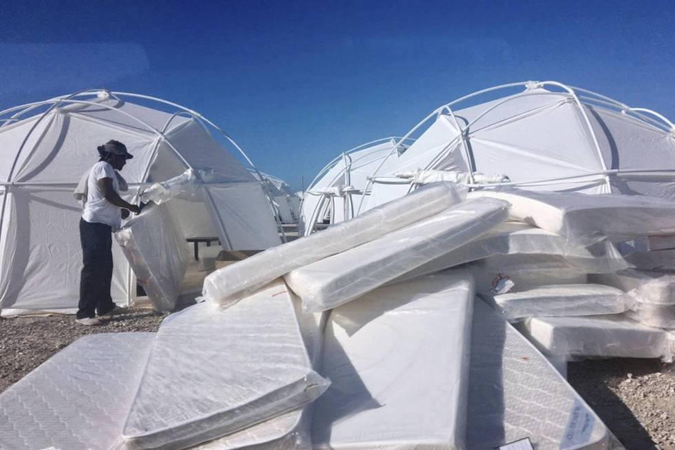 Una imagen de los alojamientos del festival Fyre que vendieron como