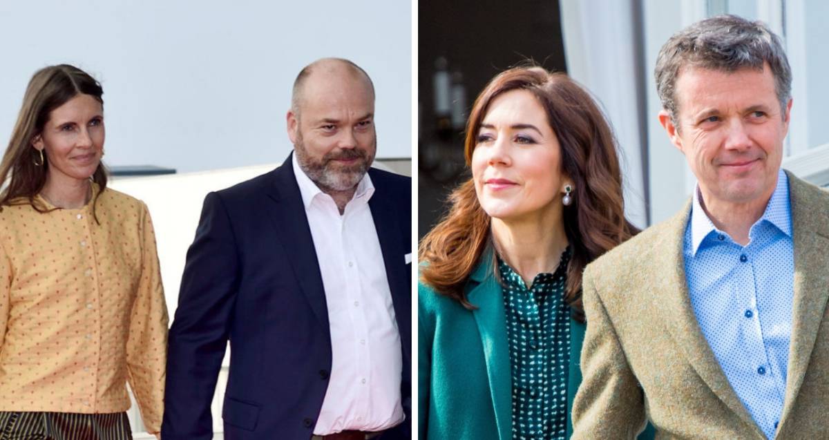 Anders Holch Povlsen y Anne Holch Povlsen, en mayo de 2018, y Federico y Mary de Dinamarca, a mediados de abril.