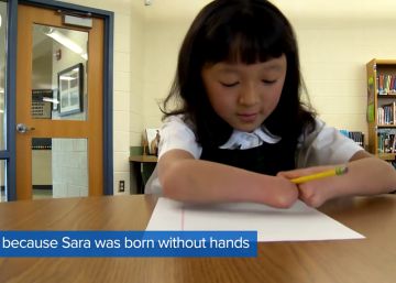 Una niña de 10 años que nació sin manos gana un concurso de escritura