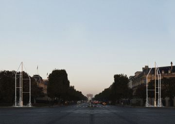 ¿Árbol o parabrisas? Así son las nuevas fuentes de los hermanos Bouroullec en los Campos Elíseos de París
