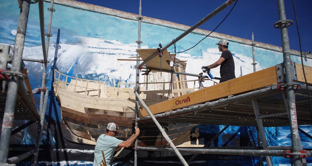 Uno de los murales de Piel de Atún, en Cádiz.