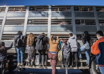 Reunión vegana en el matadero