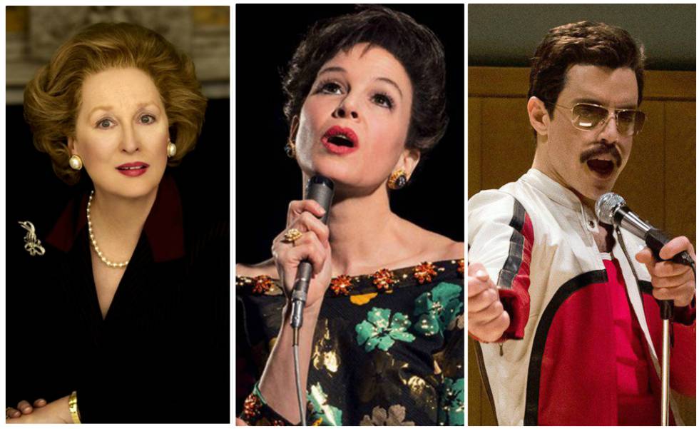Los actores Meryl Streep, Renné Zellweger y Rami Malek.