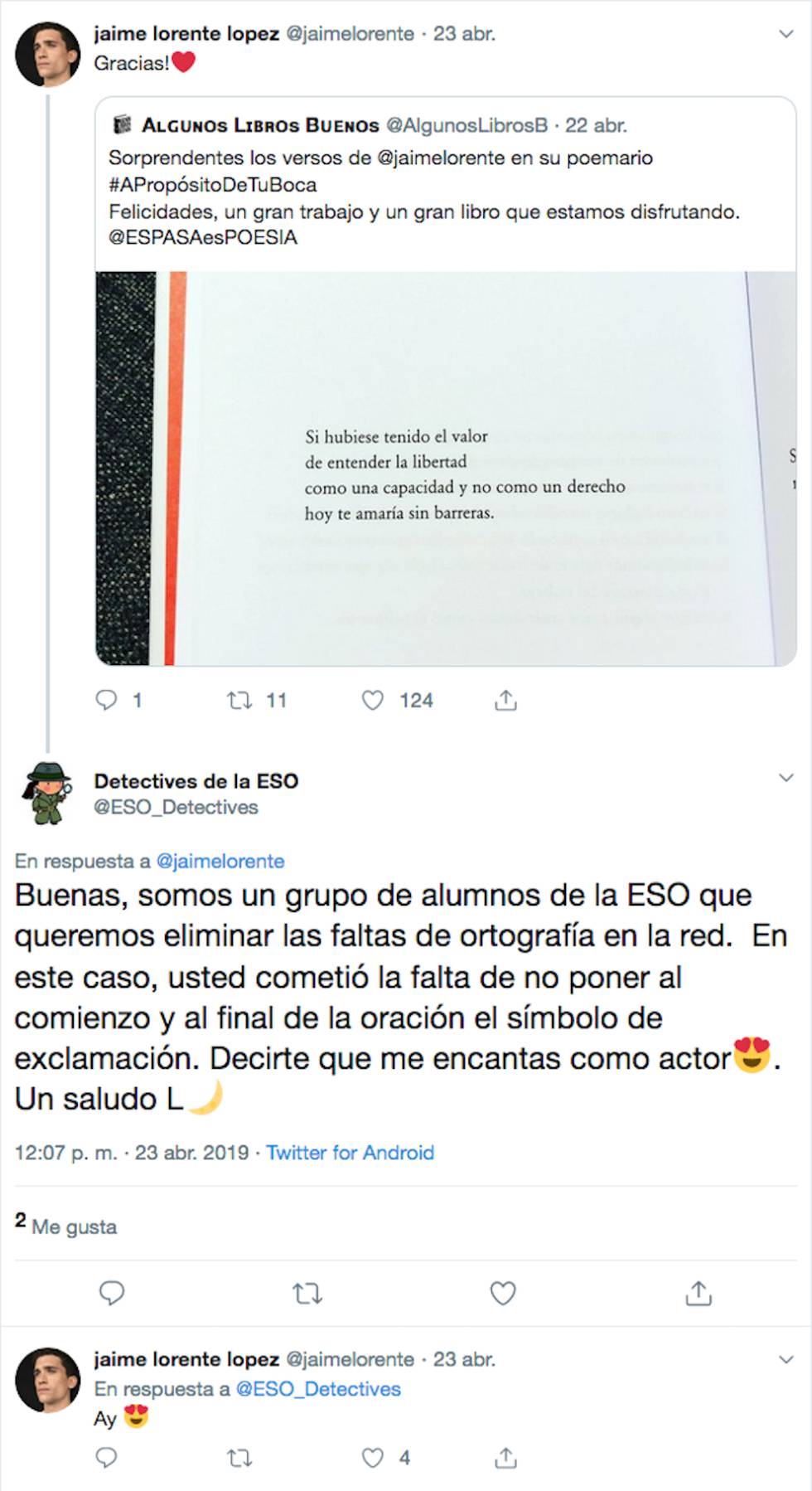 Detectives de la ESO: alumnos de 14 años de Badajoz sonrojando a los famosos por sus faltas de ortografía