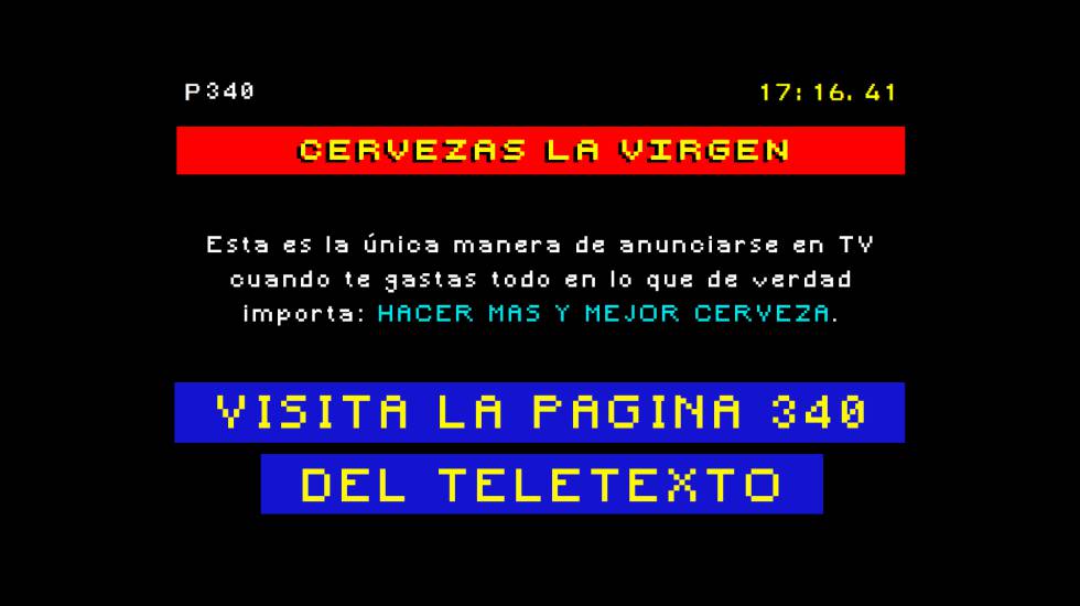 La Virgen: la única cerveza que se vende… a través del teletexto