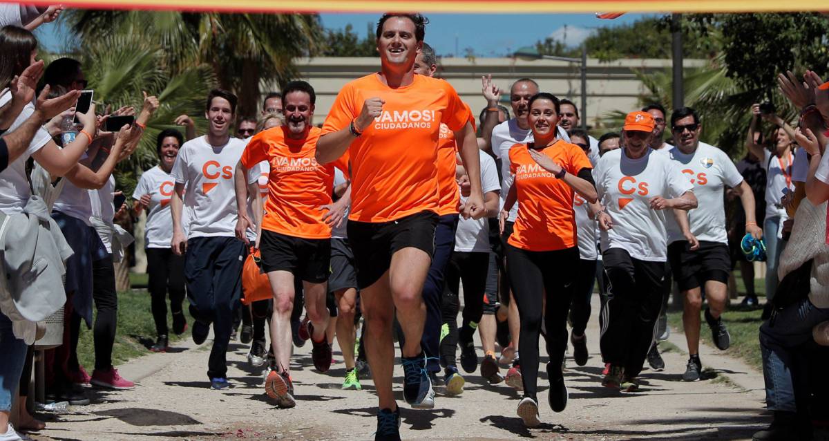 Albert Rivera, Inés Arrimadas y Edmundo Bal, en una