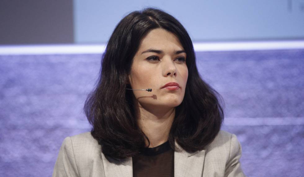 Podemos candidate for Madrid Isa Serra at the debate on Monday.rn