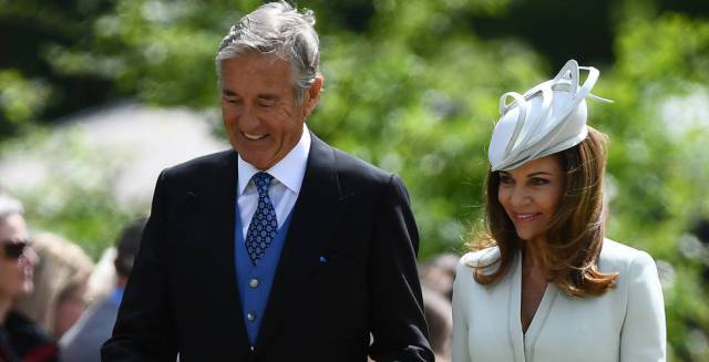 David y Jane Matthews, en 2017 en la boda de su hijo y Pippa Middleton.