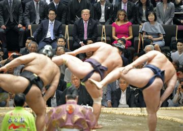 La visita de Donald Trump a Japón, en imágenes