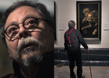 Alberto Corazón, con el Saturno de Goya