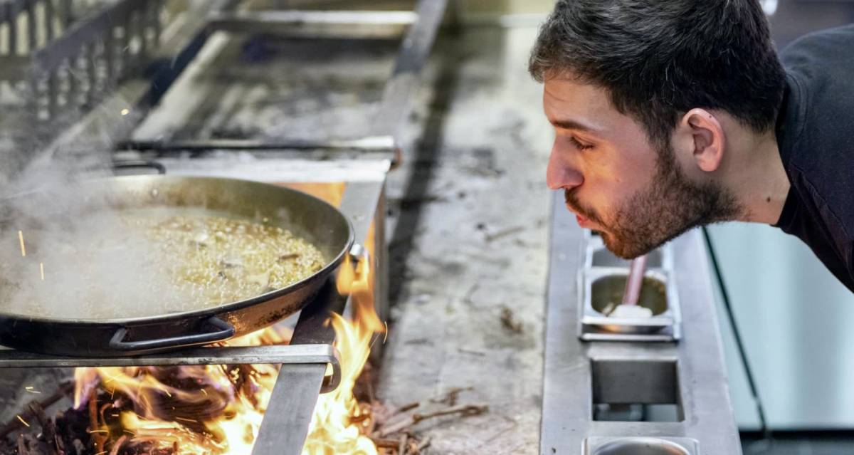 Las brasas del restaurante Arros, de Quique Dacosta, en Londres.