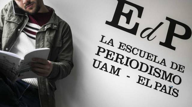 Un alumno en la Escuela de EL PAÍS.