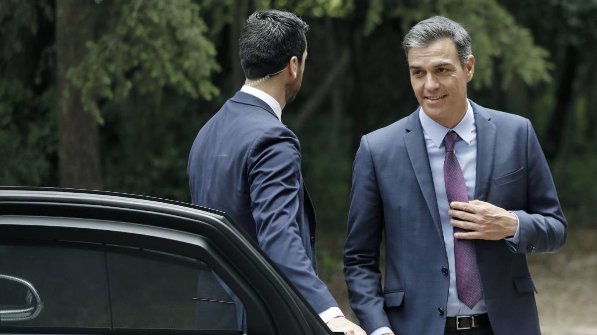 El Presidente en funciones, Pedro Sánchez, en Barcelona.