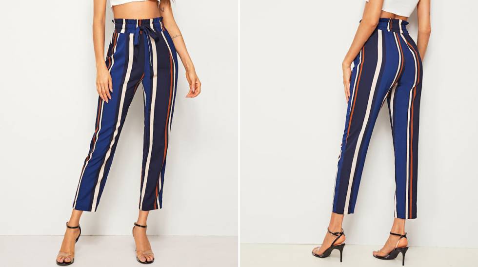 pantalon rayas shein
