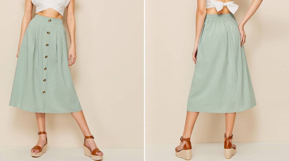 falda midi shein