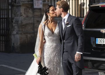 El beso de recién casados de Pilar Rubio y Sergio Ramos