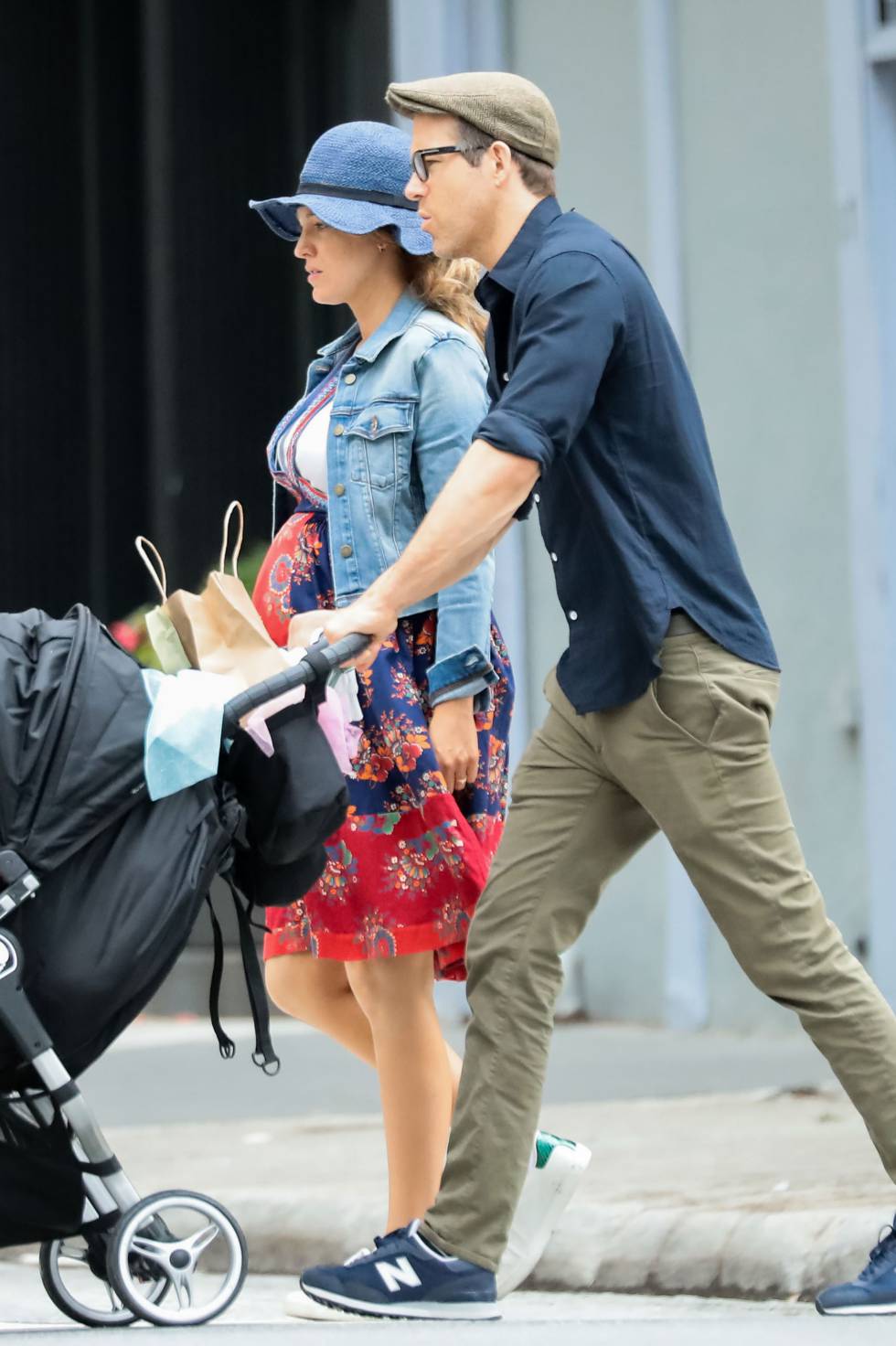 Blake Lively, Ryan Reynolds y sus hijas en Nueva York.