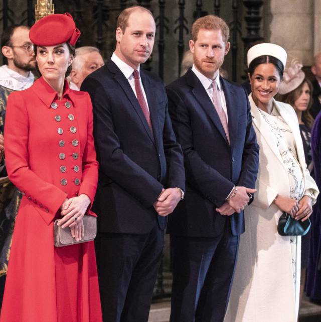 Los duques de Cambridge y los Sussex, en marzo.