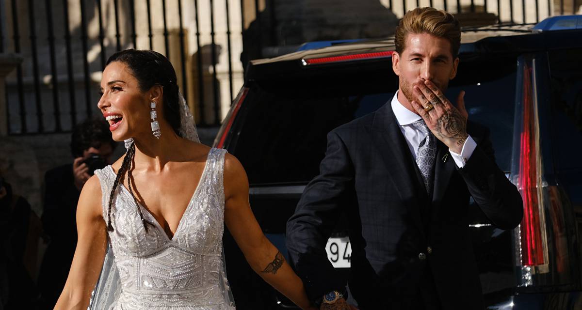 Sergio Ramos y Pilar Rubio, el 15 de junio tras contraer matrimonio en Sevilla.
