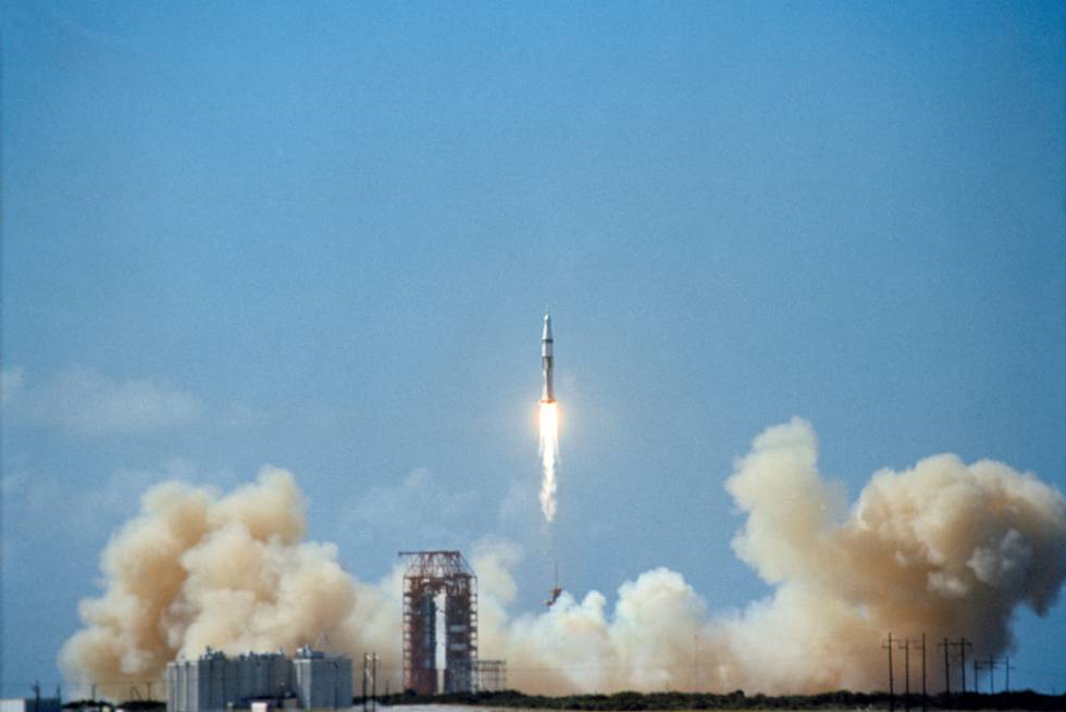 Lanzamiento de la misión Apolo 7, el 11 de octubre de 1968.