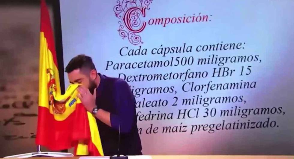 Una imagen del 'sketch' de Dani Mateo en 'El Intermedio'.rn