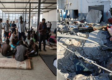 El antes y el después del ataque a un centro de migrantes en Trípoli
