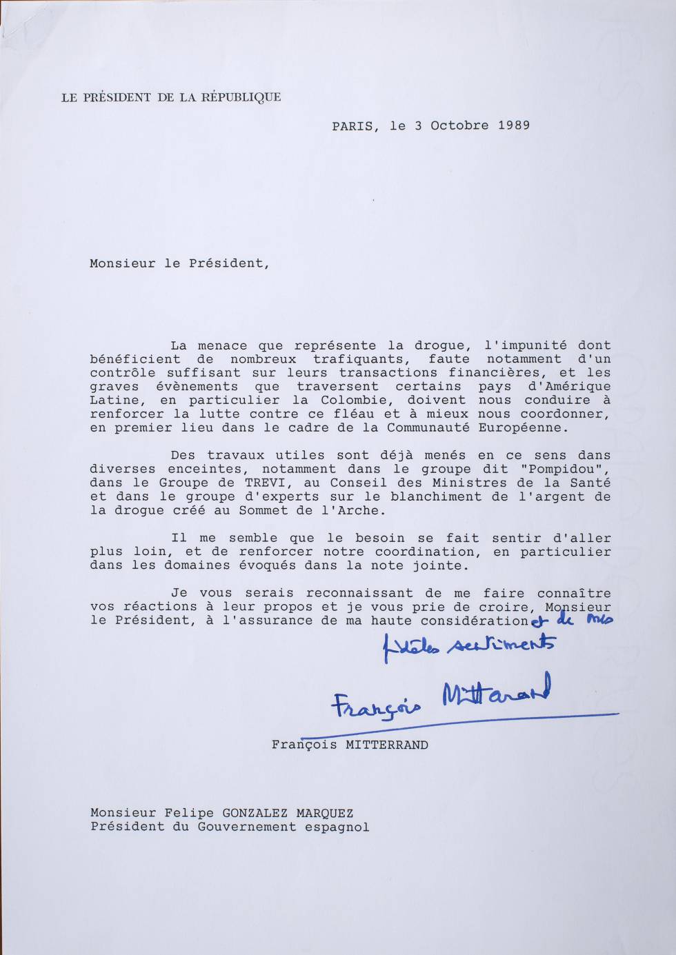Las cartas que escribió y recibió Felipe González cuando fue presidente