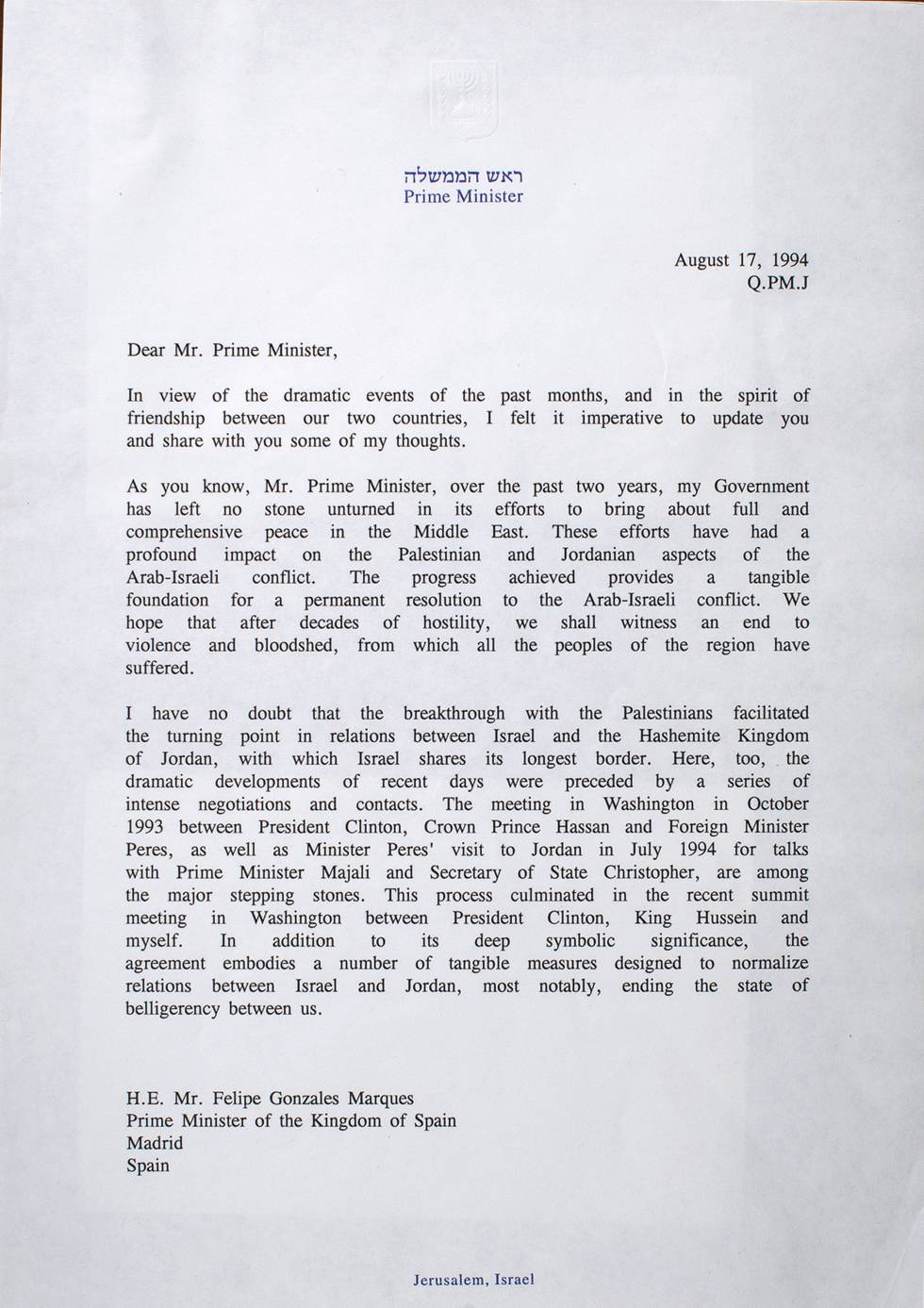 Las cartas que escribió y recibió Felipe González cuando fue presidente