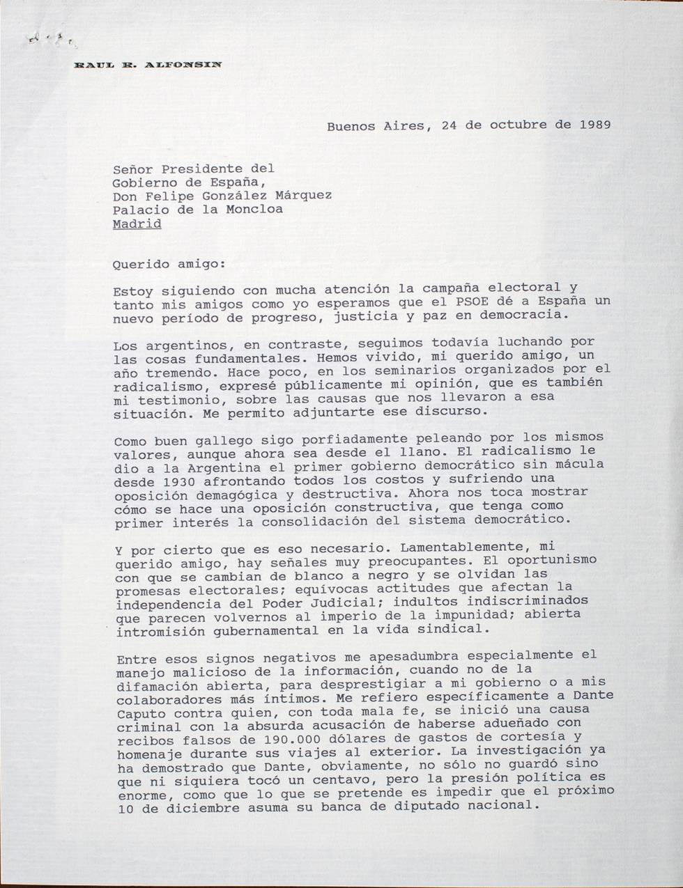 Las cartas que escribió y recibió Felipe González cuando fue presidente