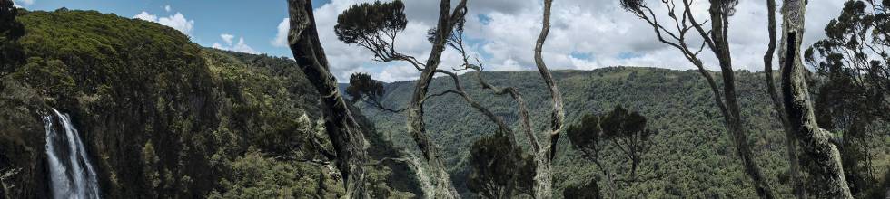 Vista desde las montañas Aberdare, en Kenia.