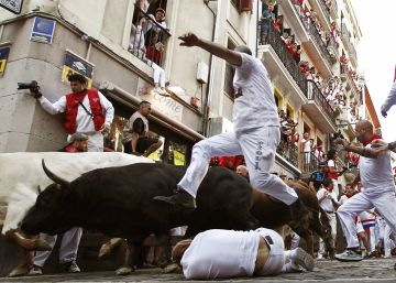 El quinto encierro de San Fermín 2019, en imágenes